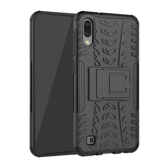 Shockproof  PC + TPU Tire Pattern Case for Galaxy M10, with Holder