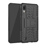 Shockproof  PC + TPU Tire Pattern Case for Galaxy M10, with Holder