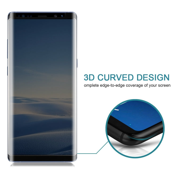 For Galaxy Note 8 0.26mm 9H Surface Hardness 3D Curved Privacy Anti-glare Non-full Screen Tempered Glass Screen Protector
