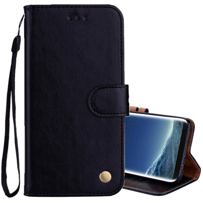 For Galaxy S8 Business Style Oil Wax Texture Horizontal Flip Leather Case with Holder & Card Slots & Wallet