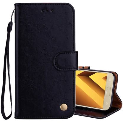 For Samsung Galaxy A5 (2017) Business Style Oil Wax Texture Horizontal Flip Leather Case with Holder & Card Slots & Wallet