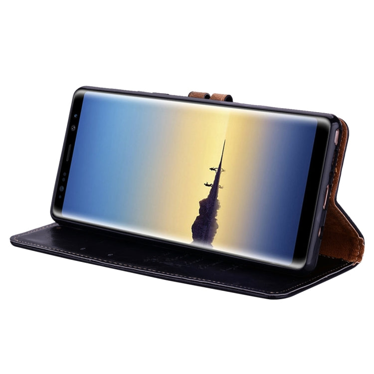 For Samsung Galaxy Note 8 Business Style Oil Wax Texture Horizontal Flip Leather Case with Holder & Card Slots & Wallet