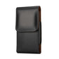 Men Glossy Texture Portable Mobile Phone Back Buckle Vertical Sleeve Waist Pack Leather Case for 6.3 Inch or Below Smartphones, 6.3 inch Glossy Texture