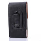 Men Litchi Texture Portable Mobile Phone Back Buckle Vertical Sleeve Waist Pack Leather Case for 6.3 Inch or Below Smartphones, 6.3 inch Litchi Texture