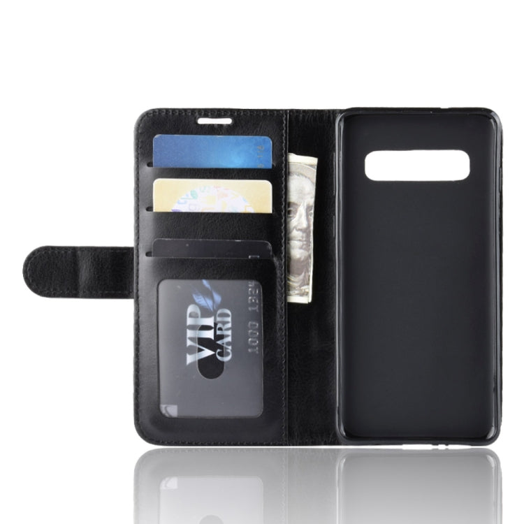 R64 Texture Single Fold Horizontal Flip Leather Case for Galaxy S10, with Holder & Card Slots & Wallet, For Galaxy S10