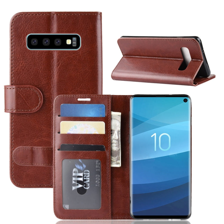 R64 Texture Single Fold Horizontal Flip Leather Case for Galaxy S10, with Holder & Card Slots & Wallet, For Galaxy S10