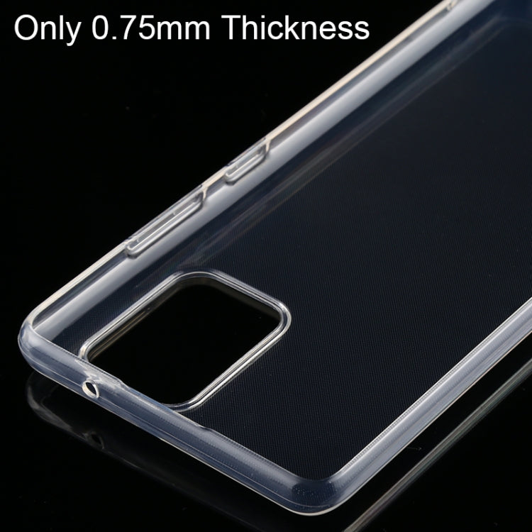 For Galaxy A91 0.75mm Ultrathin Transparent TPU Soft Protective Case, For Galaxy A91
