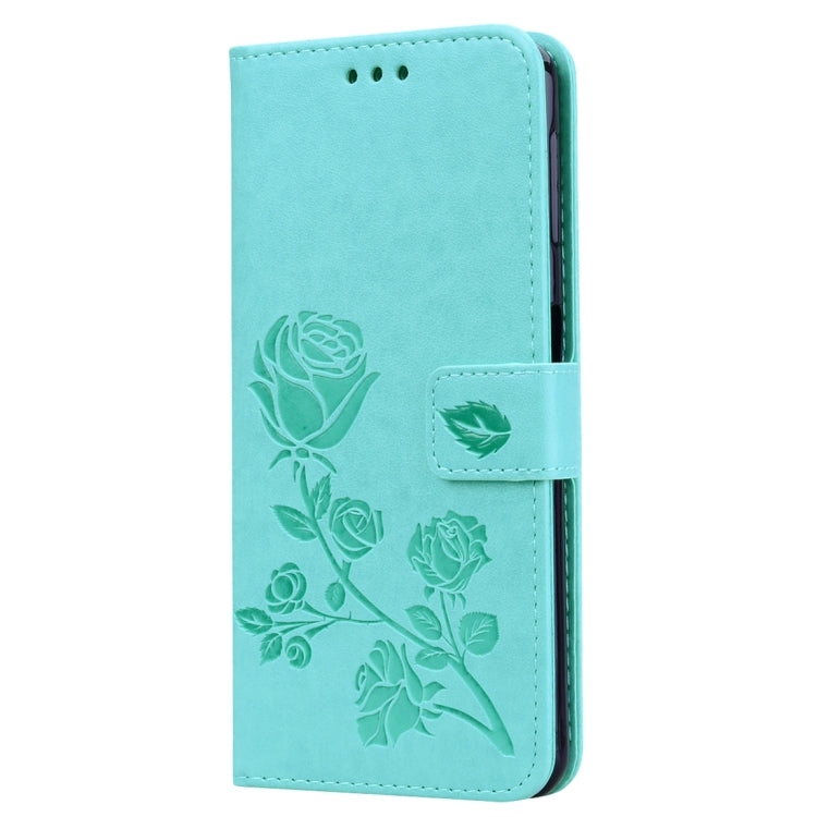 Rose Embossed Horizontal Flip PU Leather Case for Samsung Galaxy A7 (2018) , with Holder & Card Slots & Wallet