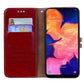 Business Style Oil Wax Texture Horizontal Flip Leather Case for Galaxy A10, with Holder & Card Slots & Wallet