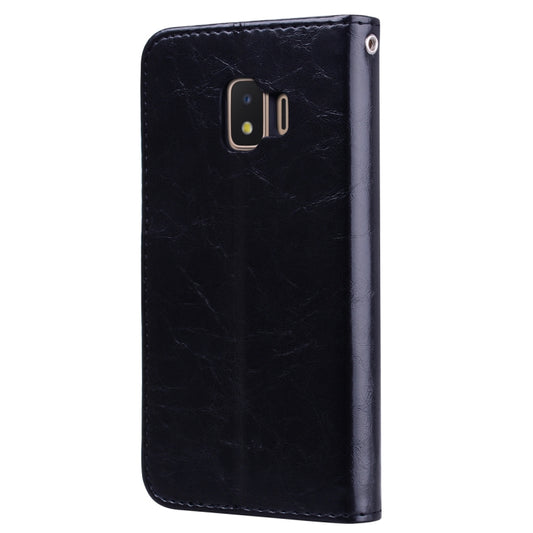 Business Style Oil Wax Texture Horizontal Flip Leather Case for Galaxy J2 Core, with Holder & Card Slots & Wallet