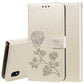 Rose Embossed Horizontal Flip PU Leather Case for Galaxy A10, with Holder & Card Slots & Wallet