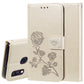 Rose Embossed Horizontal Flip PU Leather Case for Galaxy A40, with Holder & Card Slots & Wallet