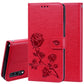 Rose Embossed Horizontal Flip PU Leather Case for Galaxy A70, with Holder & Card Slots & Wallet