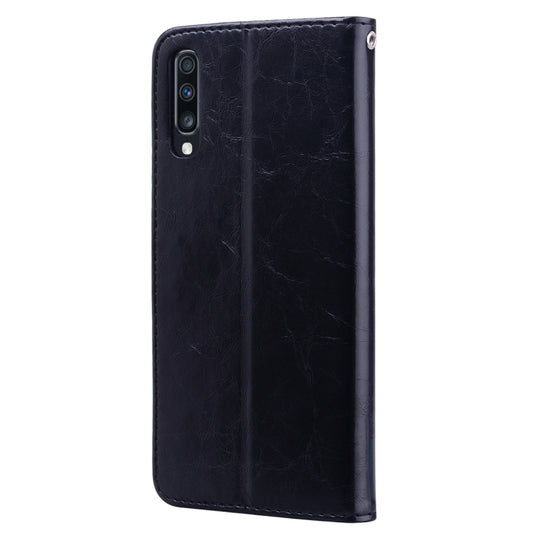 Business Style Oil Wax Texture Horizontal Flip Leather Case for Galaxy A70, with Holder & Card Slots & Wallet