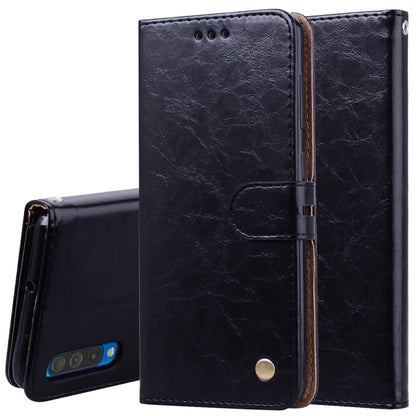 Business Style Oil Wax Texture Horizontal Flip Leather Case for Galaxy A50, with Holder & Card Slots & Wallet