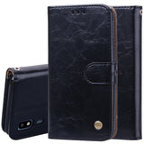 Business Style Oil Wax Texture Horizontal Flip Leather Case for Galaxy A2 Core, with Holder & Card Slots & Wallet