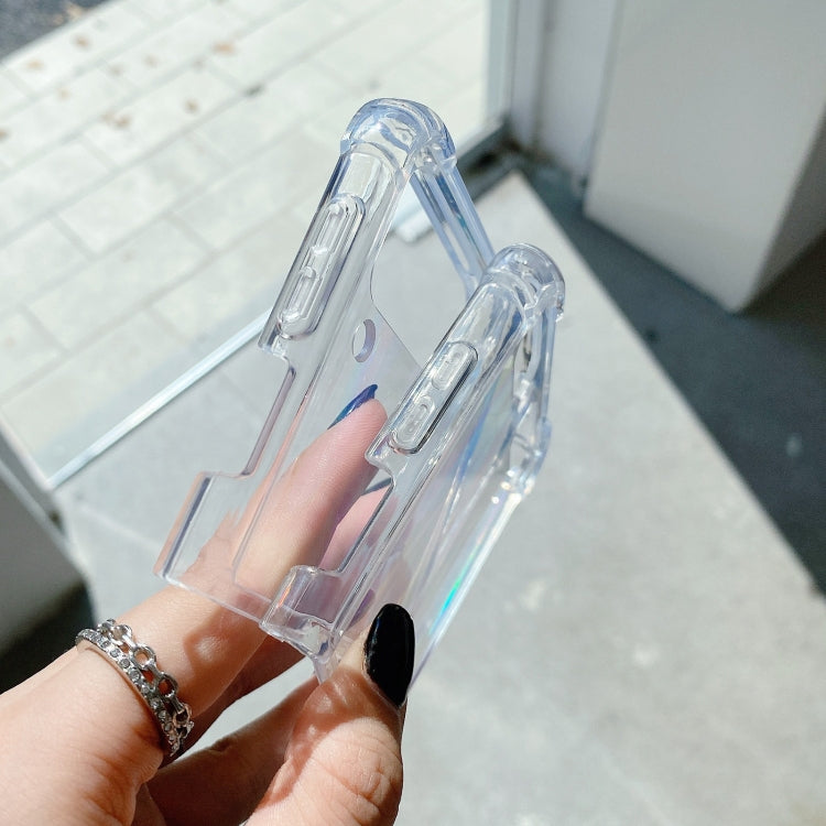 For Samsung Galaxy Z Flip3 5G Aurora PC + TPU Clear Four-corner Shockproof Protective Case, For Samsung Galaxy Z Flip3 5G