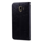 Business Style Oil Wax Texture Horizontal Flip Leather Case for Galaxy J4 (EU Version) (2018), with Holder & Card Slots & Wallet