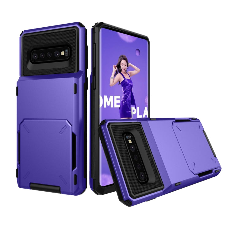 Shockproof TPU + PC Protective Case for Galaxy S10, with Card Slot