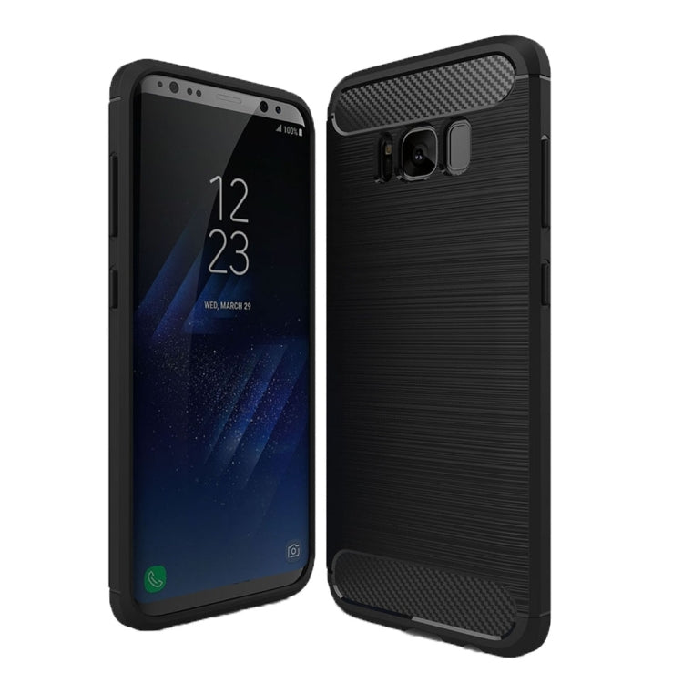 For Galaxy S8 + / G9550 Brushed Carbon Fiber Texture Shockproof TPU Protective Cover Case, For Galaxy S8 + / G9550, For Samsung Galaxy S8 + / G9550