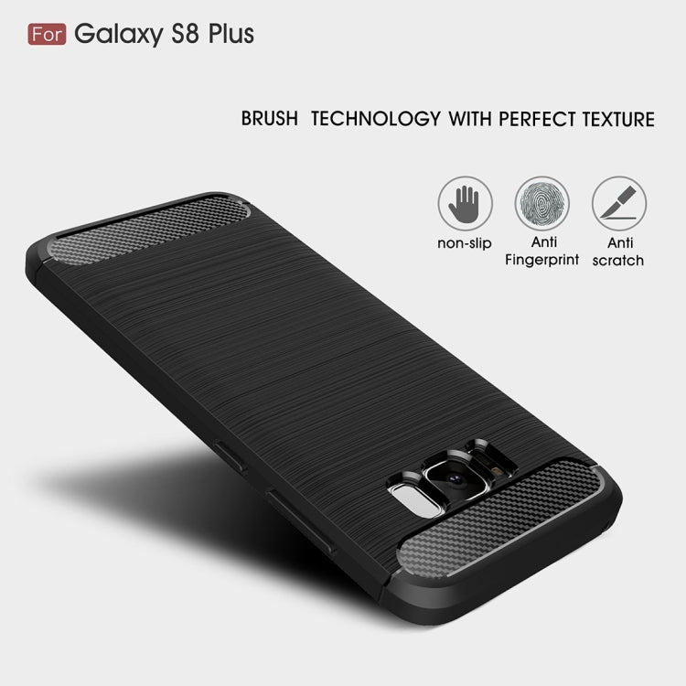 For Galaxy S8 + / G9550 Brushed Carbon Fiber Texture Shockproof TPU Protective Cover Case, For Galaxy S8 + / G9550, For Samsung Galaxy S8 + / G9550