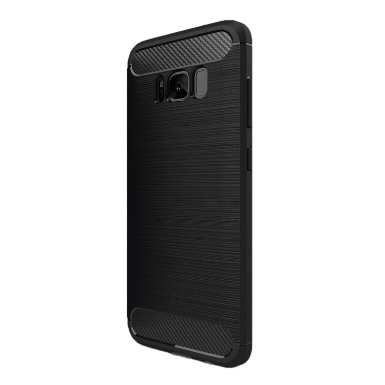 For Galaxy S8 Brushed Carbon Fiber Texture Shockproof TPU Protective Cover Case, For Galaxy S8, For Samsung Galaxy S8