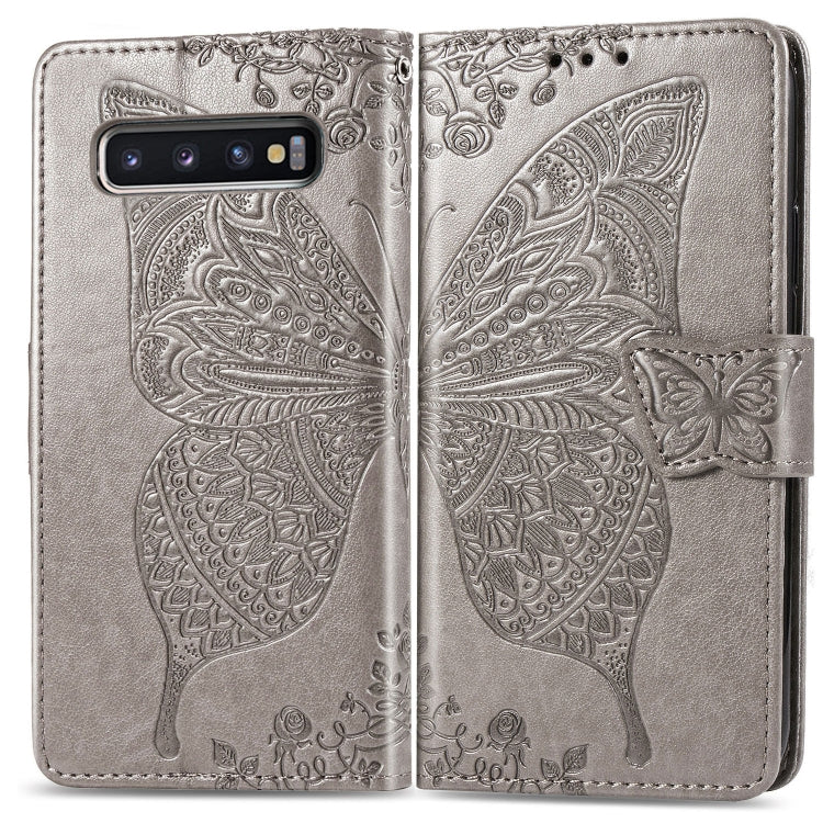 Butterfly Love Flowers Embossing Horizontal Flip Leather Case for Galaxy S10+, with Holder & Card Slots & Wallet & Lanyard, For Galaxy S10+