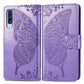 Butterfly Love Flowers Embossing Horizontal Flip Leather Case for Galaxy A50, with Holder & Card Slots & Wallet & Lanyard, For Galaxy A50