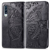 Butterfly Love Flowers Embossing Horizontal Flip Leather Case for Galaxy A70, with Holder & Card Slots & Wallet & Lanyard, For Galaxy A70