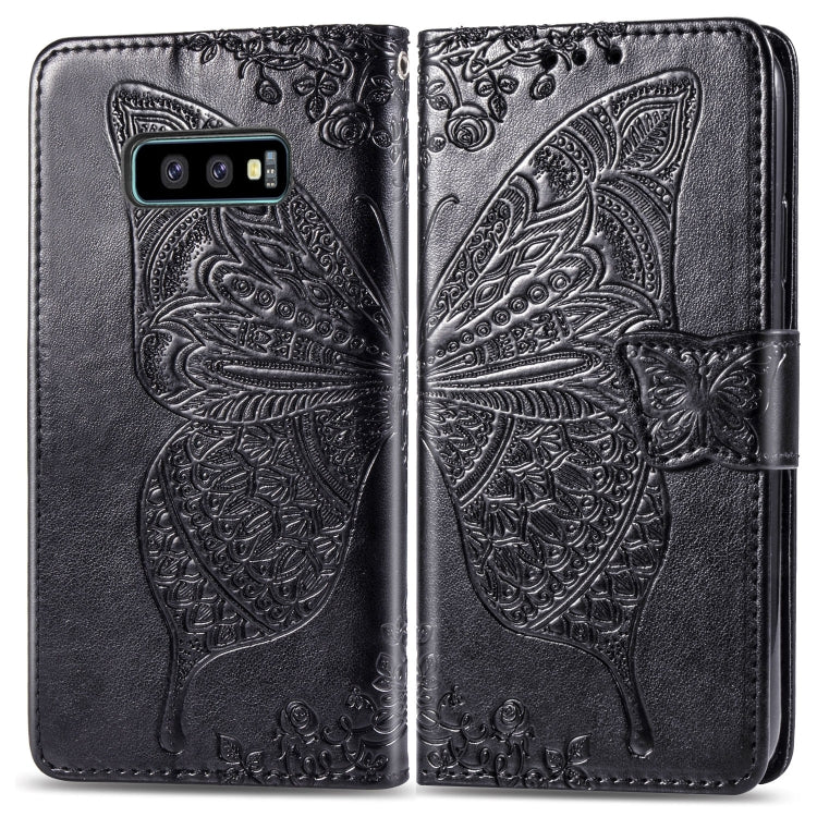 Butterfly Love Flowers Embossing Horizontal Flip Leather Case for Galaxy S10e, with Holder & Card Slots & Wallet & Lanyard, For Galaxy S10e