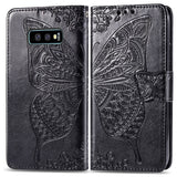 Butterfly Love Flowers Embossing Horizontal Flip Leather Case for Galaxy S10e, with Holder & Card Slots & Wallet & Lanyard, For Galaxy S10e