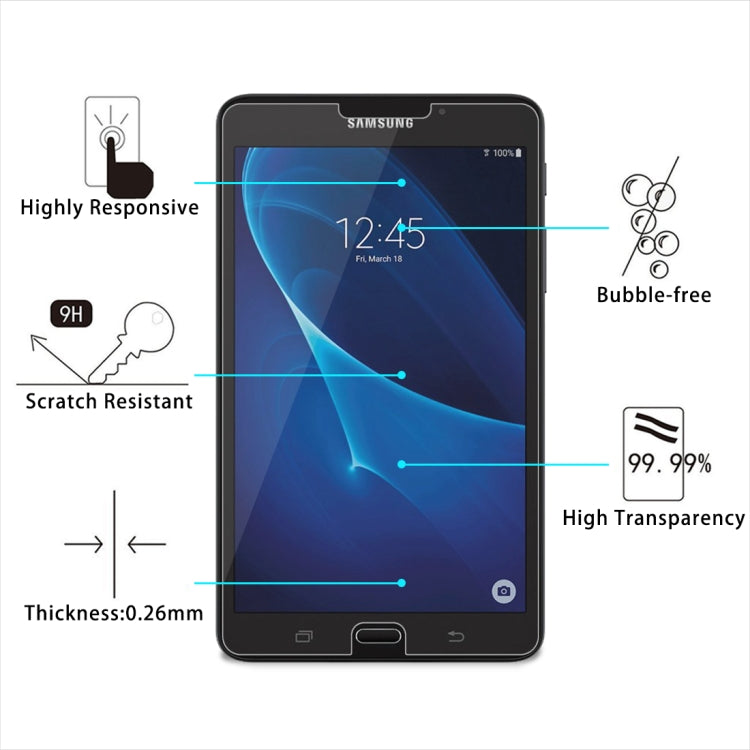 For Galaxy Tab A 7.0 (2016) T280 / T285 0.26mm 9H Surface Hardness 2.5D Explosion-proof Tempered Glass Screen Film, For Galaxy Tab A 7.0 (2016) T280 / T285