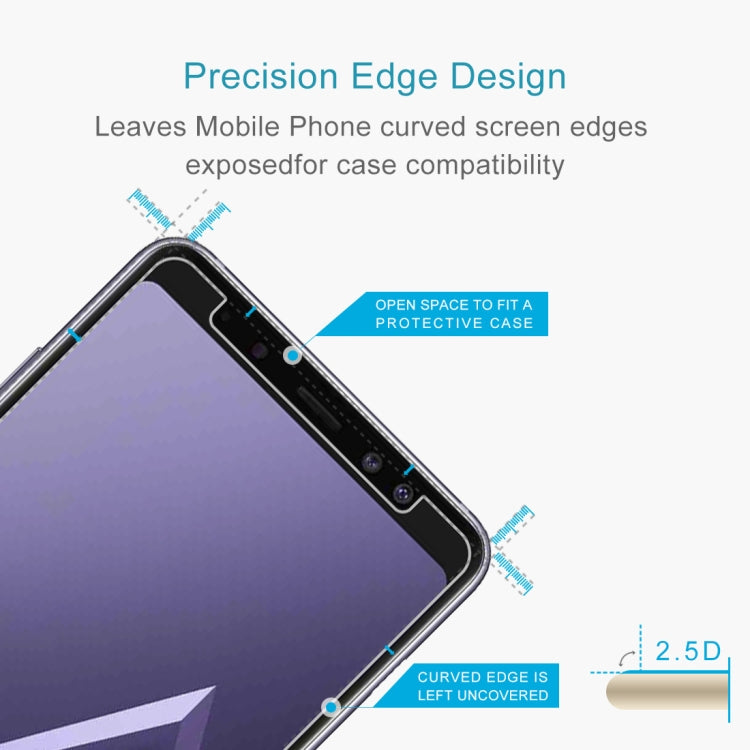 For Galaxy A8 (2018) 0.26mm 9H Surface Hardness 2.5D Curved Edge Tempered Glass Screen Protector, For Galaxy A8 (2018)