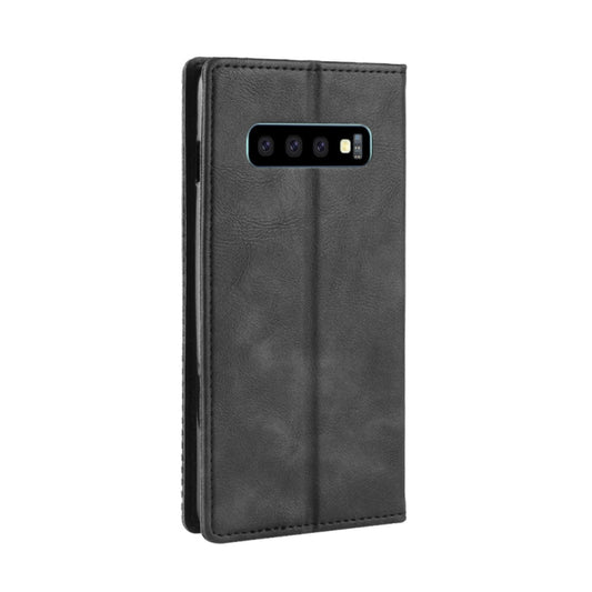 Magnetic Buckle Retro Crazy Horse Texture Horizontal Flip Leather Case for Galaxy S10 (5G), with Holder & Card Slots & Photo Frame, For Galaxy S10 (5G)