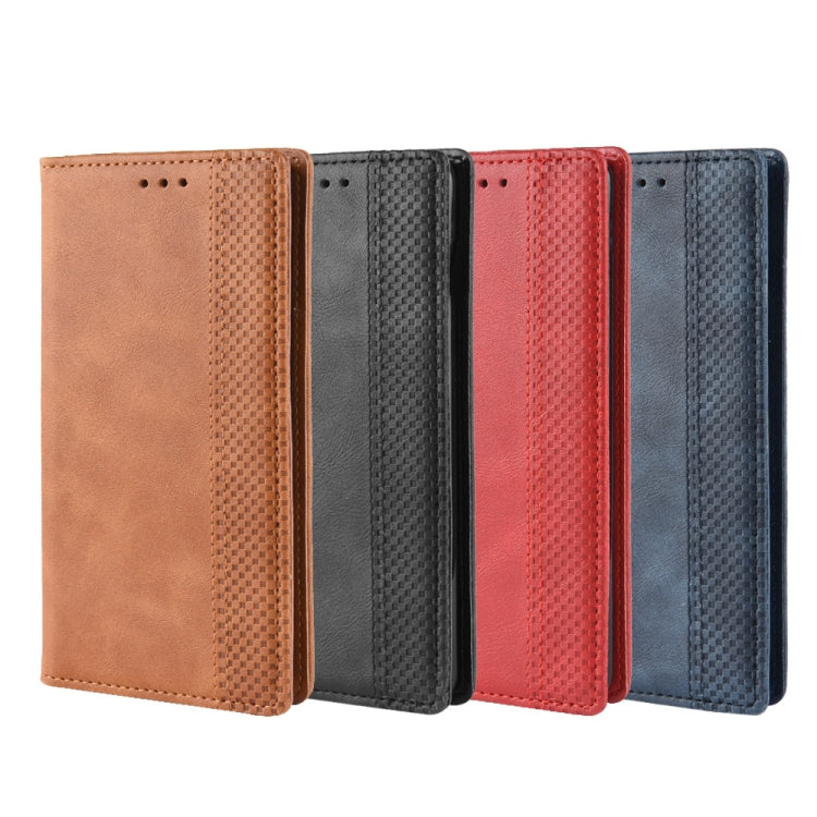 Magnetic Buckle Retro Crazy Horse Texture Horizontal Flip Leather Case for Galaxy S10 (5G), with Holder & Card Slots & Photo Frame, For Galaxy S10 (5G)
