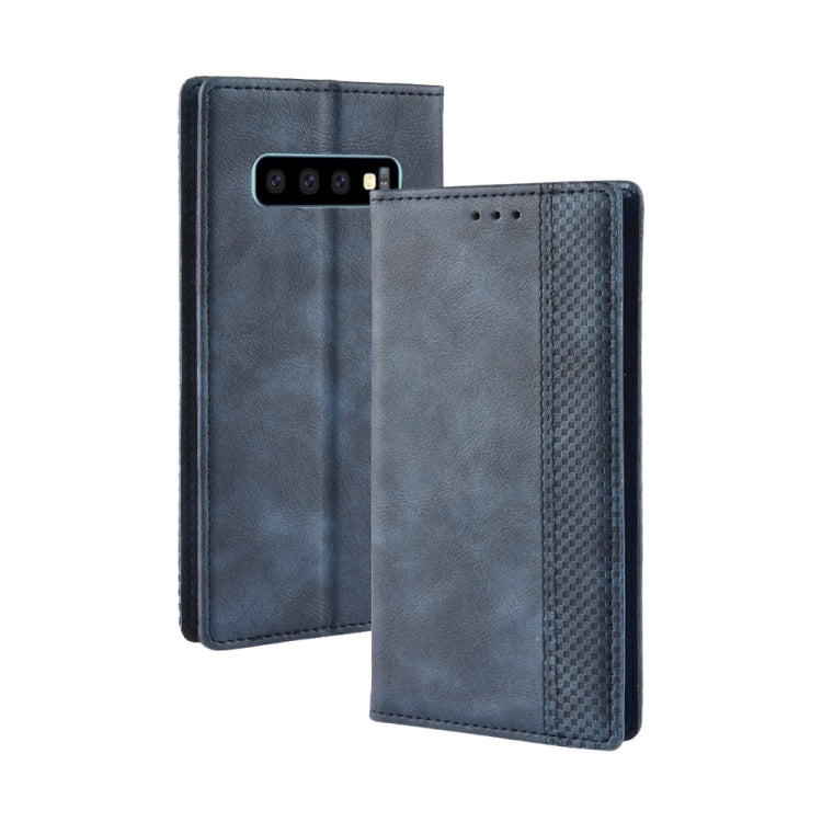 Magnetic Buckle Retro Crazy Horse Texture Horizontal Flip Leather Case for Galaxy S10 (5G), with Holder & Card Slots & Photo Frame, For Galaxy S10 (5G)