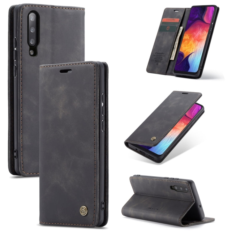 CaseMe-013 Multifunctional Retro Frosted Horizontal Flip Leather Case for Galaxy A30S / A50S / A50, with Card Slot & Holder & Zipper Wallet & Photo Frame, For Galaxy A50