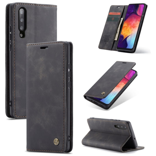 CaseMe-013 Multifunctional Retro Frosted Horizontal Flip Leather Case for Galaxy A30S / A50S / A50, with Card Slot & Holder & Zipper Wallet & Photo Frame, For Galaxy A50