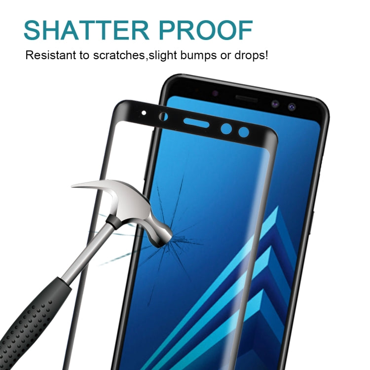 For Galaxy A8 (2018) 3D Curved Edge 9H Hardness Tempered Glass Screen Protector