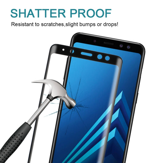 For Galaxy A8 (2018) 3D Curved Edge 9H Hardness Tempered Glass Screen Protector