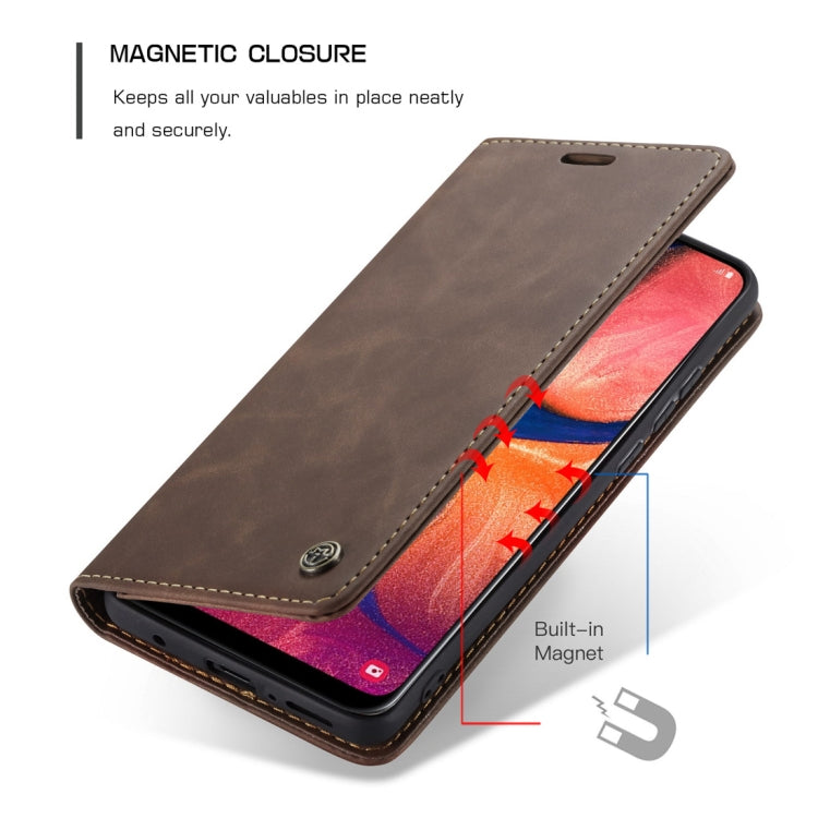 CaseMe-013 Multifunctional Retro Frosted Horizontal Flip Leather Case for Galaxy A20 / A30, with Card Slot & Holder & Wallet