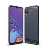 Brushed Texture Carbon Fiber Shockproof TPU Case for Galaxy A10