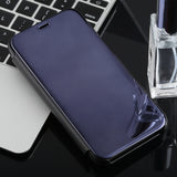 Electroplating Mirror Horizontal Flip Case for Galaxy J2 Core, with Holder, Galaxy J2 Core