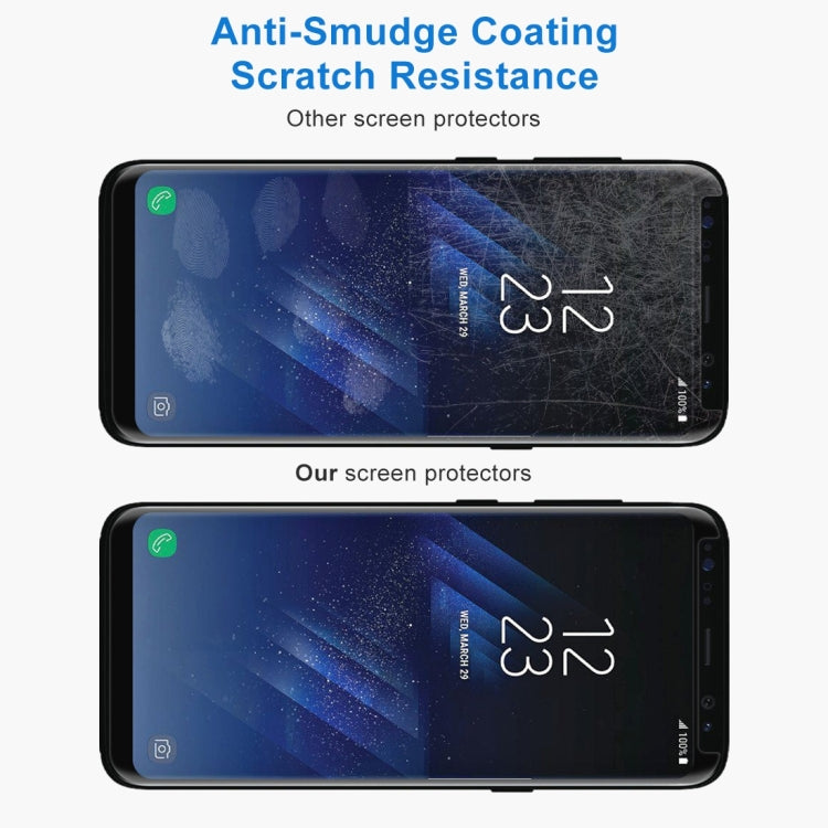 Full Glue Full Screen Curved Case Friendly Tempered Glass Film  For Galaxy S8 / G950, For Galaxy S8 Adhesive Black Frame