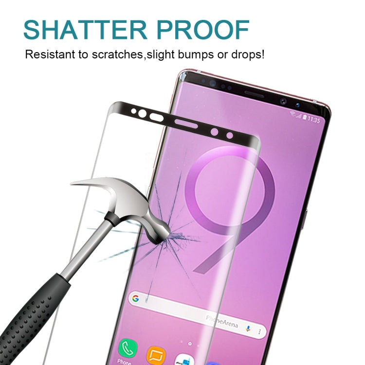 25 PCS 0.26mm 9H Surface Hardness 3D Curved Edge Full Screen Tempered Glass Film for Galaxy Note 9