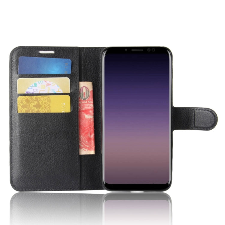 For Galaxy A8 (2018) Litchi Texture Horizontal Flip Leather Case with Holder & Card Slots & Wallet, For Galaxy A8 (2018)