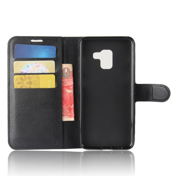 For Galaxy A8 (2018) Litchi Texture Horizontal Flip Leather Case with Holder & Card Slots & Wallet, For Galaxy A8 (2018)