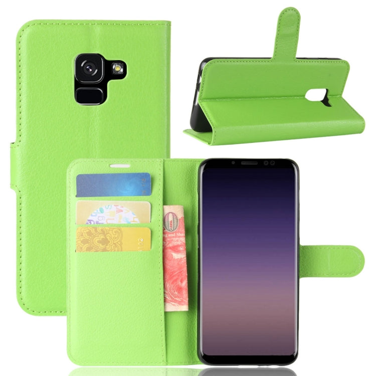 For Galaxy A8 (2018) Litchi Texture Horizontal Flip Leather Case with Holder & Card Slots & Wallet, For Galaxy A8 (2018)