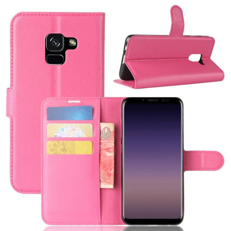For Galaxy A8 (2018) Litchi Texture Horizontal Flip Leather Case with Holder & Card Slots & Wallet, For Galaxy A8 (2018)