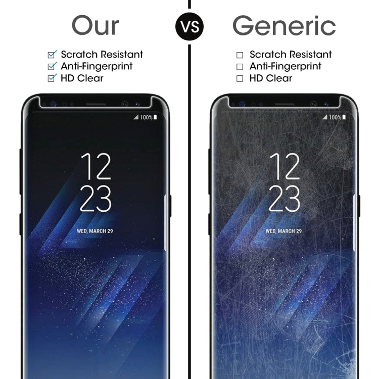 Case Friendly Screen Curved Tempered Glass Film For Galaxy S8 / G950